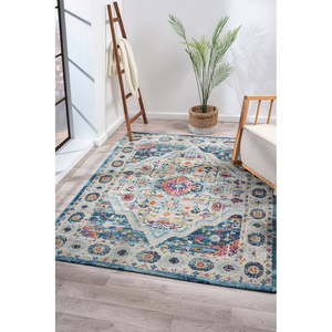 พรมปูพื้นที่ประดับด้วยเหรียญสีเขียวนกเป็ดน้ำวินเทจชุด7657หรูหรา - Product Image 3