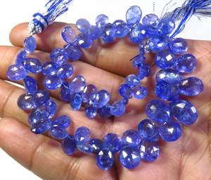 ลูกปัดอัญมณีแทนซาไนต์ธรรมชาติเกรด6-12มม. 9 "สำหรับเครื่องประดับคุณภาพสูง - Product Image 4