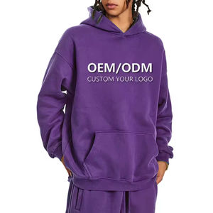 Sweat à capuche surdimensionné personnalisé 100 % coton épais avec poche brodée et impression numérique de haute qualité pour homme - OEM/ODM - Product Image 2