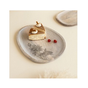 ถาดเสิร์ฟชาไม้รูปมะม่วงทำด้วยมือขนาดเล็กสำหรับบ้านหรือร้านอาหาร - Product Image 5