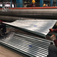 Tôle d'acier galvanisée ondulée Z20 Z40 avec revêtement en zinc, paillettes régulières, tôle de toiture ondulée GI
