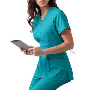 Último Diseño en Blusas Cruzadas para Mujer, Blusas Médicas Ligeras, Cómodas, de Alta Calidad y Personalizables, Más Vendidas - Product Image 5