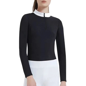 เสื้อครึ่งแขนยาวสำหรับขี่ม้าของผู้หญิงเสื้อสำหรับขี่ม้าแห้งเร็วป้องกันแบคทีเรีย - Product Image 1
