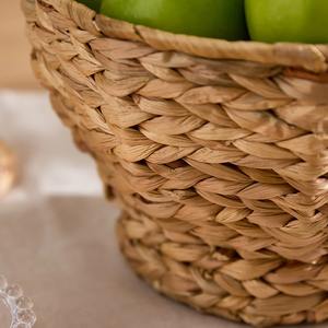 Bol à fruits de cuisine à pied en jacinthe d'eau Décor de présentation de repas naturel Produits vietnamiens en gros écologiques - Product Image 5