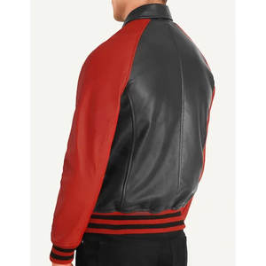 Veste à Offre Spéciale en cuir sur mesure Veste Lettermen avec logo personnalisé Veste Lettermen en cuir d'hiver pour hommes - Product Image 5