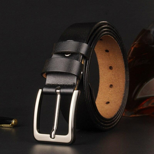 Ceinture de luxe à double face pour hommes conçue sur mesure pour boucle en cuir de vachette véritable avec sangle à épingle classique Ceintures de marque privée - Product Image 5