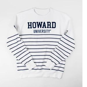 Pull rayé unisexe Howard University Vêtements HBCU brodés personnalisés pour l'hiver - Product Image 1