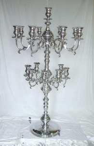 Bougeoirs luxueux en métal, 10/15 Lite, pièce centrale décorative pour mariage, support de bougie - Product Image 5