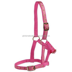 Équipement pour chevaux en nylon licou de course de chevaux dans toutes les tailles personnalisées et couleurs vives avec quincaillerie réglable en laiton - Product Image 2