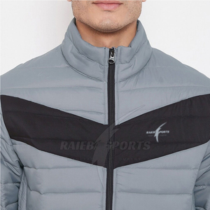Veste d'hiver pour homme à prix raisonnable, de haute qualité, à manches longues, col montant, logo sur le devant - Product Image 2