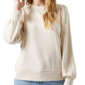 Sudadera con Capucha y Cuello Redondo Extra Grande de Diseño Personalizado para Mujer, Sudadera de Algodón de Talla Grande para Mujer - Product Image 2