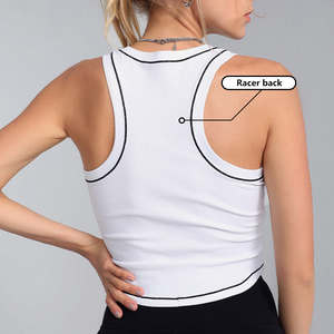 Débardeur côtelé à col carré haut de gamme personnalisé de haute qualité pour femmes - Product Image 4