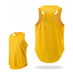 Camiseta sin mangas de fibra de algodón/bambú para hombre de la mejor calidad para correr en verano, Camiseta deportiva transpirable con precio de diseño personalizado - Product Image 5