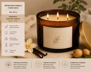 Vela Premium de Tres Mechas con Fragancia de Amarula y Neroli y Acabado de Cera Suave para Ambiente en el Hogar y Decoración de Mesa - Product Image 3