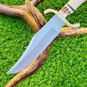 มีดล่าสัตว์ทำจากเหล็ก J2แบบคลิปใบมีดแบบเต็มใบมีดสามารถปรับแต่งได้แผ่นหนัง OEM กวางกวางและกระดูกอูฐสำหรับล่าสัตว์ - Product Image 2