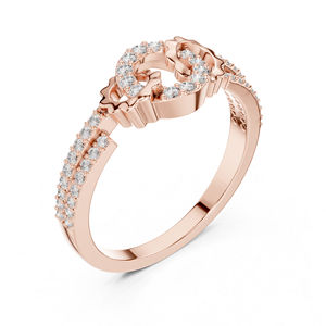 Anillo de Boda de Oro Amarillo de 14K con Diamante Redondo Cultivado en Laboratorio para Mujer |   Diamante Cultivado en Laboratorio - Product Image 6