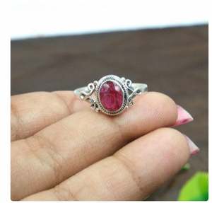 Anillo de Rubí Rosa, Anillo de Plata de Ley 925, Anillo Chapado en Oro Amarillo y Rosa, Anillo de Rubí Indio, Hecho a Mano, para Boda, por Exportador, Mejor Precio - Product Image 4