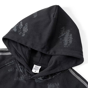 Haute Qualité 370g Stone Wash Sweat À Capuche Surdimensionné Personnalisé Éponge Française avec Col À Capuche Poids Lourd Vintage Imprimer Conception Hoodies - Product Image 4