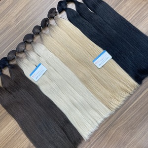 Extensiones de Cabello Humano Remy 100% al por Mayor, Tejidas a Mano, Doble Trama, Cutícula Alineada, Cabello Virgen, Proveedor - Product Image 1