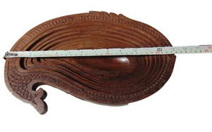 ตะกร้าผลไม้ทำด้วยมือทำด้วยมือทำจากไม้แกะสลักพับเก็บได้ชามเก็บโต๊ะรับประทานอาหารในห้องครัวบ้านพับได้ไม่เหมือนใคร - Product Image 4