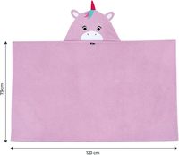Poncho de toalla de felpa sin mangas absorbente suave para niñas, albornoz de secado rápido, lavable a máquina, patrones coloridos, tejido agradable a la piel
