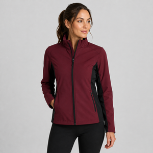 Veste softshell pour femme de qualité supérieure, dotée d'un matériau flexible et d'un intérieur doux pour le confort en voyage, les activités de plein air et les tenues décontractées - Product Image 1