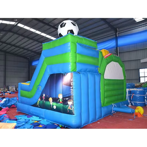 Castillo Inflable Comercial para Fiestas con Temática de Fútbol, Tobogán Inflable de 5x5m, Castillo de Brinco para Niños, Casa de Brinco de PVC - Product Image 4