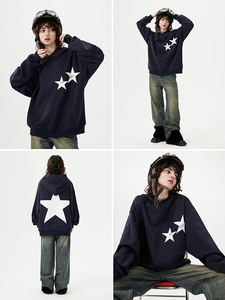 Sudadera con Capucha de Alta Calidad 2025, Estilo Vintage, Oversize, de Forro Polar, Cuello Redondo, Manga Larga, Diseño Transpirable con Impresión Personalizada - Product Image 3