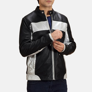 Winter Wear Adult <b>Leather</b> <b>Jacket</b> Solid Color <b>Leather</b> <b>Jacket</b> Full Zipper <b>Leather</b> <b>Jacket</b> For <b>Men</b> - Product Image 1