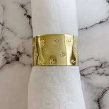 <b>Top</b> Quality Gold Plated Napkin Ring Holder Handmade High Quality Brass Napkin Ring Cloth Holder for Home Kitchen <b>Table</b> Ware Use - Product Image 5