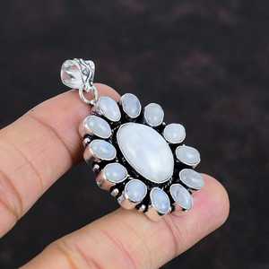 จี้พลอยสีรุ้งประดับ925เงินสเตอร์ลิงชุบทองเครื่องประดับดีไซน์เนอร์พลอยธรรมชาติของขวัญคริสต์มาสสำหรับผู้หญิง - Product Image 2