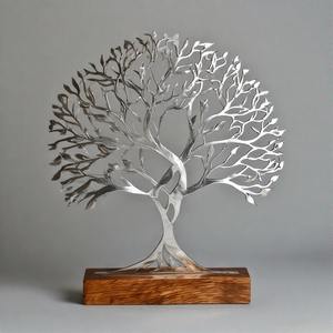 TinselSprig AuraBranch EternaBloom Escultura de árbol de metal decorativa hecha a mano para el hogar y la Oficina - Product Image 4