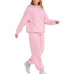 Ensemble survêtement en polaire pour l'automne 2026, vente chaude, streetwear élégant, couleur personnalisée, taille plus, ensemble pantalon deux pièces pour femmes - Product Image 4