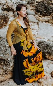 Wholesale Plus Size Winter Bali Ikat Sheer Bolero Tropical Glam Beach Cover-Up Woman Party <b>Poncho</b> Cardigan Blouse Vacation - Product Image 4