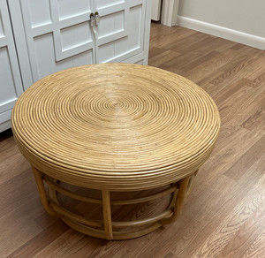 โต๊ะน้ําชาหวายทรงกลม โต๊ะข้างหวายธรรมชาติดีไซน์พื้นฐาน แฮนด์เมดจากเวียดนาม ราคาดีที่สุดขายส่ง - Product Image 4