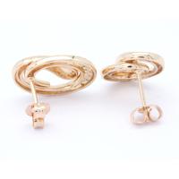 Boucles d'oreilles en or rose 18 carats 750, diamants naturels taille brillant, design classique élégant et raffiné, prix d'usine