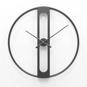 Horloge murale capsule noire attrayante pour salon et chambre à coucher, horloge suspendue en métal décorative de luxe pour couloir et cadeau de mariage - Product Image 3