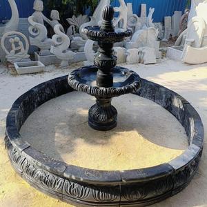 น้ำพุหินอ่อนสีดำสำหรับสวนสีดำไหลเป็นที่นิยมใช้ตกแต่งกลางแจ้ง - Product Image 3