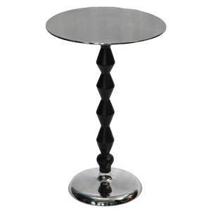 Table ronde moderne en aluminium de haute qualité avec finition noire Table basse ronde en métal pour meubles de maison - Product Image 3
