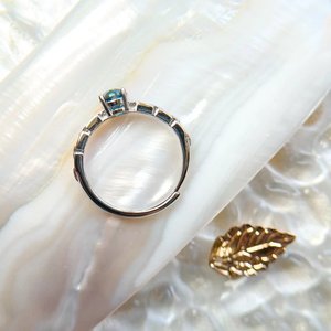 London Blue Topaz Stone Diseño único Sólido Plata de Ley 925 Anillo fino Moda Clásico Romántico Boda Compromiso Fiesta Regalo - Product Image 5