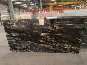 Losas de granito negro de diseño moderno Cosmo superficie de losa grande pulida - Product Image 5