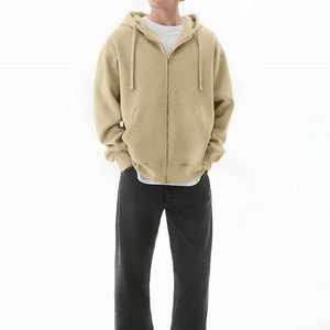 Service OEM Sweat à capuche d'hiver Meilleur design Lavage à l'acide Léger Style décontracté avec col à capuche Couleur unie - Product Image 3