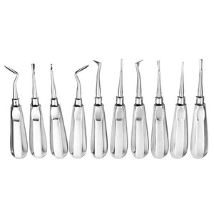 Premium Quality Dental Luxation Elevators Set of 10 Straight Curved Extraction Tools Dental Set Surgical Instruments - Product Image 2