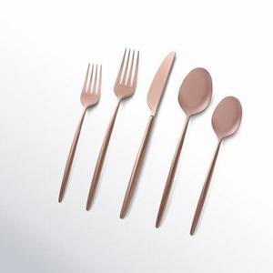 Attrayant ensemble de 5 pièces d'argenterie en acier inoxydable diamant écrasé de luxe en acier inoxydable de haute qualité couverts couverts - Product Image 4