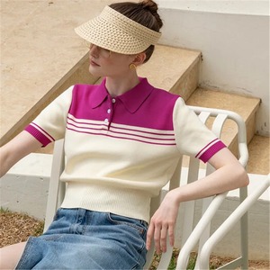 Nouveaux polos imprimés élégants 100% polos en coton pour femmes tendance chemise respirante en gros pour femmes - Product Image 6