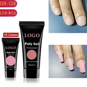 Solido costruttore Gel Uv Gel di estensione per unghie Semi-trasparente veloce asciugatura rapida poli Gel duro Manicure per salone Nail Art