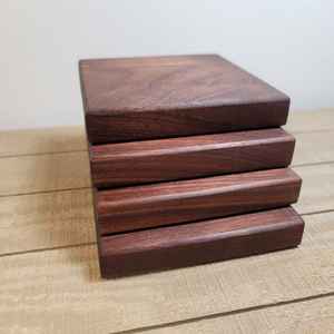 Best Quality <b>Wooden</b> Walnut <b>Coaster</b> in Square Shape <b>Wooden</b> <b>Coaster</b> Customize Logo Square Design At Low Price walnut <b>coasters</b> - Product Image 3