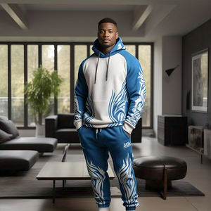 Chándal de sublimación de lana pesada para hombre, jersey de alta calidad con capucha estampada, pantalones de chándal para hombre, chándal de sublimación de lana 100% - Product Image 1