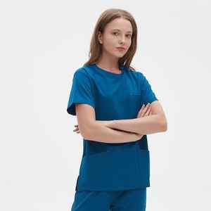 2025 gran oferta poliéster suave Hospital Doctor Wear ropa lavable enfermera Scrub Set para mujeres enfermería Scrub uniformes - Product Image 4