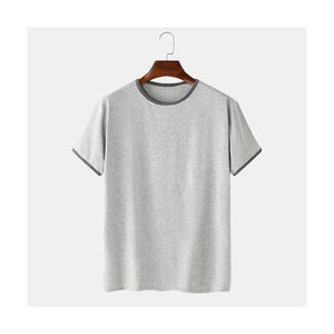 Camisetas de punto de algodón 100% de alta calidad para hombre, transpirables, de tamaño personalizado, cómodas, informales, ropa de calle, estampado de letras, precio barato - Product Image 1